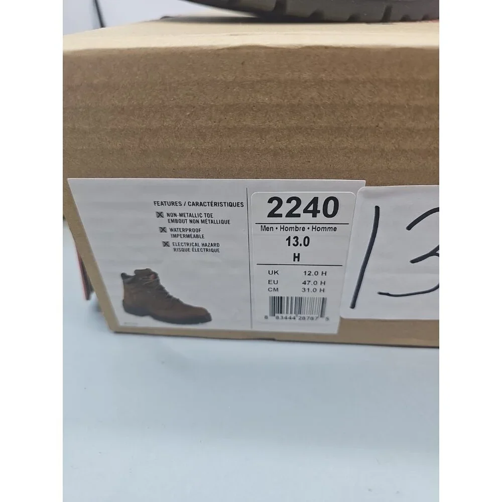 Red Wing Work Boot 2240 Men's Size 13 H Brown NEW Waterproof EN NonMetallic Toe